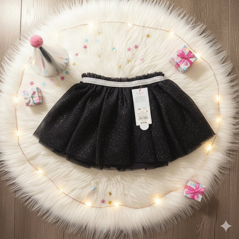 NWT Glitter Tulle Tutu Skirt Ballet Dance Costume Baby Shower Photo Prop